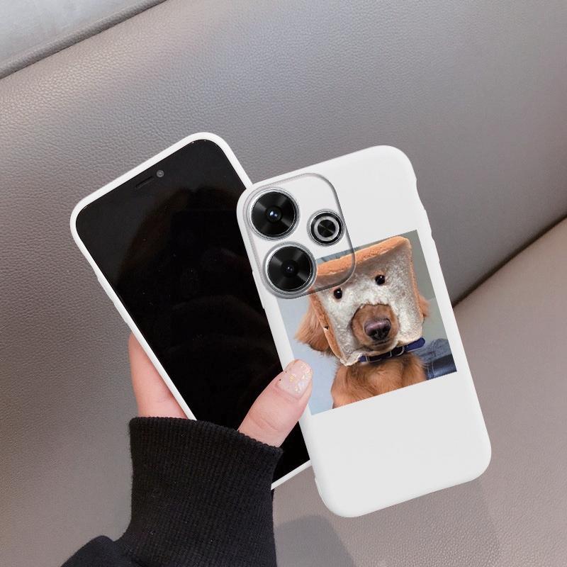 

Мягкий силиконовый чехол Funny Dog для Redmi Note 13 Pro 13C 14 Poco C65 Samsung A55 M35 S24 Xiaomi iPhone Huawei Honor 200 Realme 9 Camera Противоударный чехол Realme 12 5G белый