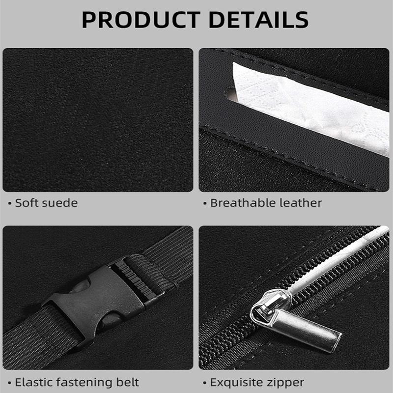 Car Flip Fur Car Seat Back Hanging Tissue Box Car Armrest Box Napkin Bag Set For BMW M Power Performance M3 M5 X1 X3 X5 Sticker OH6