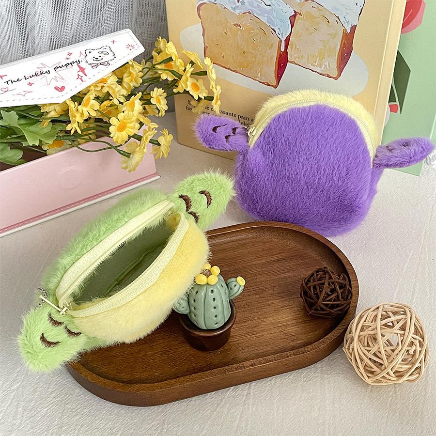 Adorable Bird Plush Coin Purse Keychain For Students Portable Organizer Gift