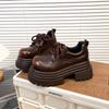 2025 Spring Women JK Mary Jane Shoes Fashion Lace Up Shoes Vintage Platform Elegant Thick Heel Shoes