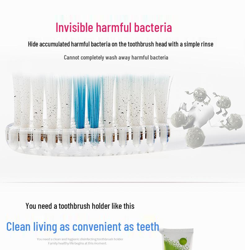 UV Toothbrush Sterilizer & Holder with Automatic Toothpaste Dispenser