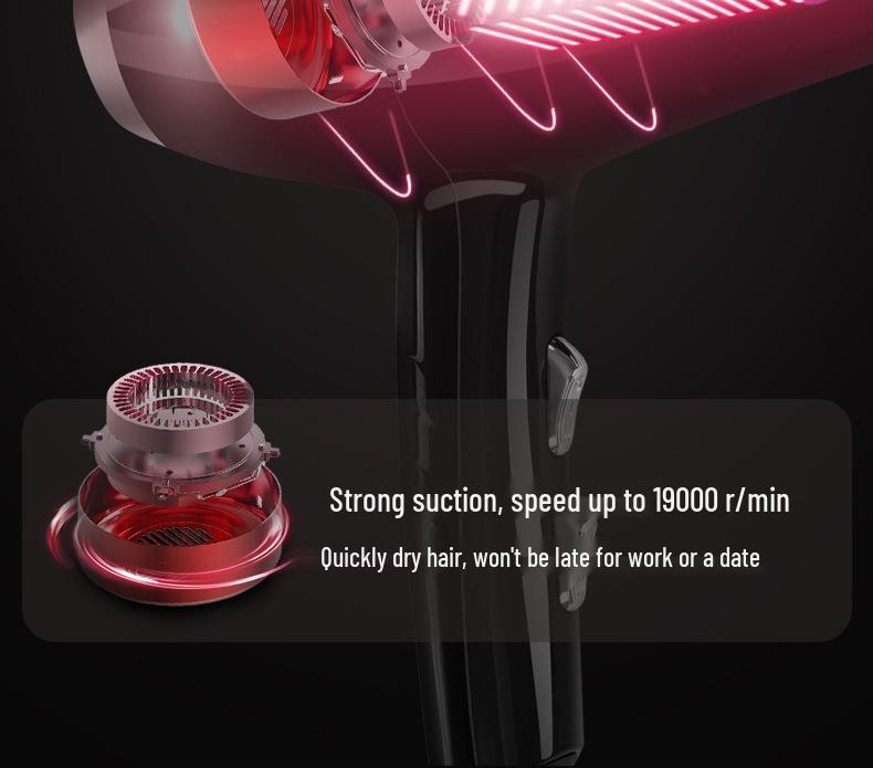 High-Power Salon Hair Dryer with Strong Wind and Negative Ion Care