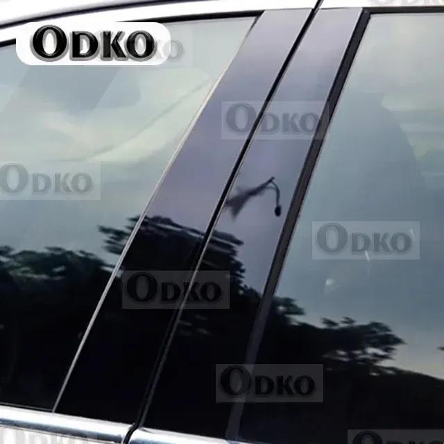 Fit For Jeep Compass 2007-2012 2013 2014 2015 Gloss Paino Black Pillar Posts Door Side Window Decor Column B C Sticker Cover