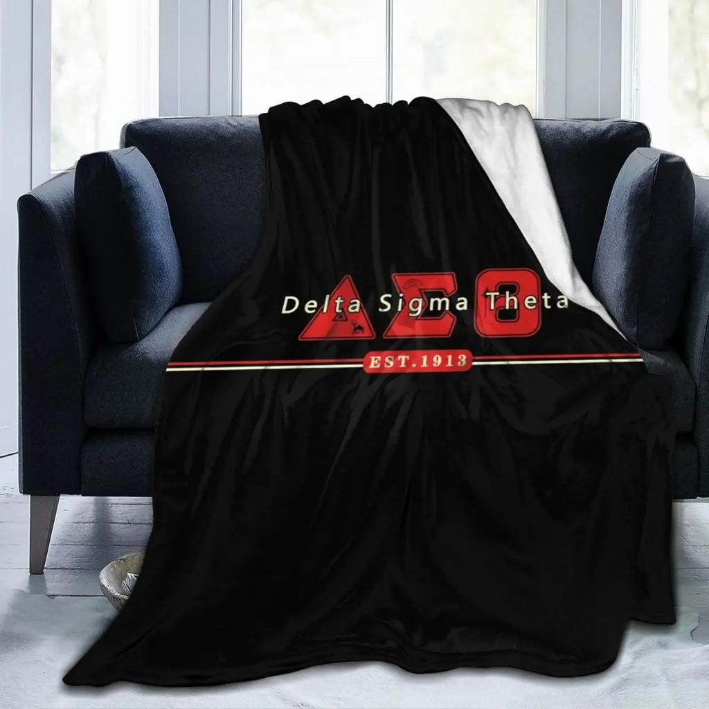 3D Print Delta Sorority Sigma Theta Dst Blanket Sofa Cover Throw Blanket Fleece Tapestry Warm Bed Blankets For Bedroom Couch