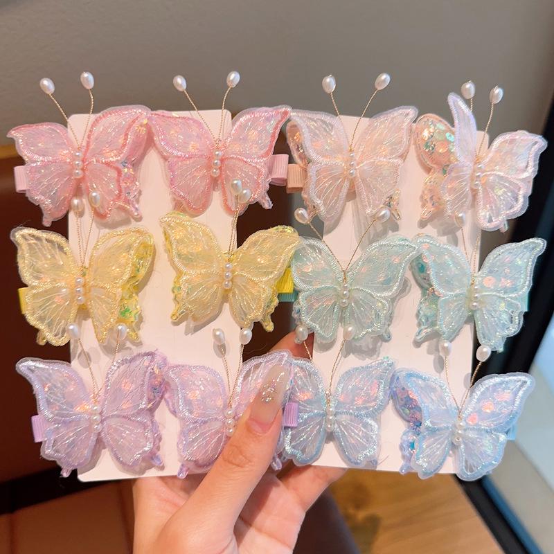 

Ancient Style Double Layer Sequin Butterfly Hair Clip for Girls