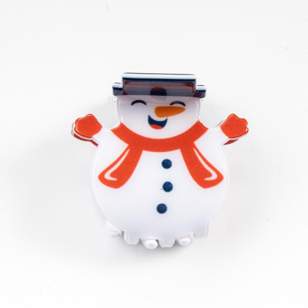 Bamboo Yao Jewelry: Cute Snowman, Ghost, and English Letter Hair Clips & Claw Clips for Christmas