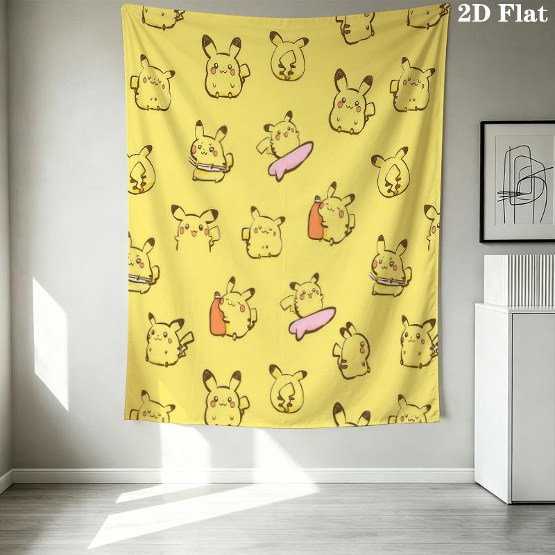 Pikachu Printed Tapestry – Wall Hanging for Bedrooms, Dorms, and Home Decor