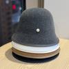 Autumn and Winter Korean Style Face-showing Small Fashionable Warm and Cold Proof Woolen Hat with Large Head Circumference