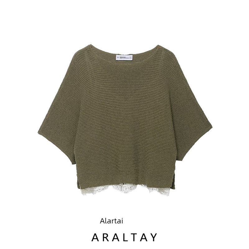 Araltay New Arrival Fashion Style Women's Clothing Fashion All-Match Casual Minimalist Splicing Knitwear Tops 2756134