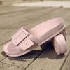 Women's Slippers Korean Version Fashionable Cool Slippers for Outdoor Wear, Casual Home Wear, One Line Dragging, Soft Soled Comfortable Sandals