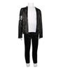 Michael Jackson Unisex Stage Sequin Costume for Children and Adults