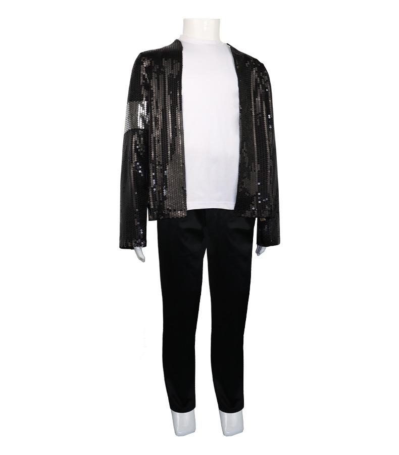 Michael Jackson Unisex Stage Sequin Costume for Children and Adults