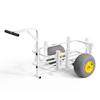 Beach Fishing Cart, 90.7 Kg Load Capacity, Fishing Cart Wagon with Heavy-Duty Carbon Steel Frame, 330 Mm All-Terrain PU Balloon Tires, 7 Rod Holders,