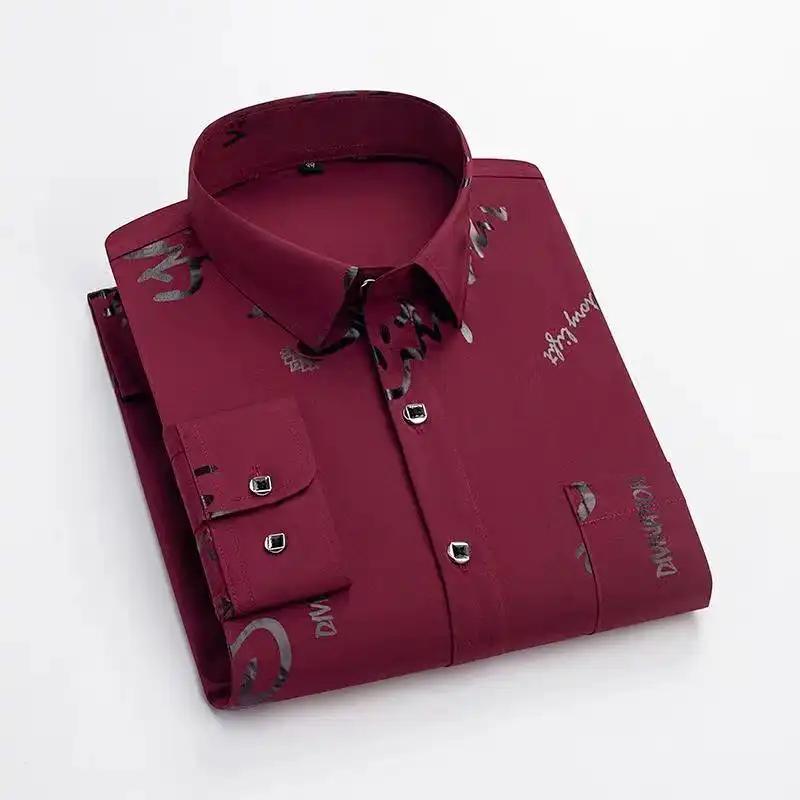 Men's Long Sleeve Plaid Dress Shirt Slim Fit Business Casual Button Down Shirt