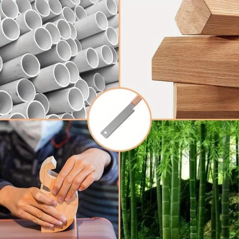 1PC Small Hand Saw Flush Cut Saw Woodworking Hand Saw Wooden Straight Handle Single Edge Pull Saw Trim Tool for Household