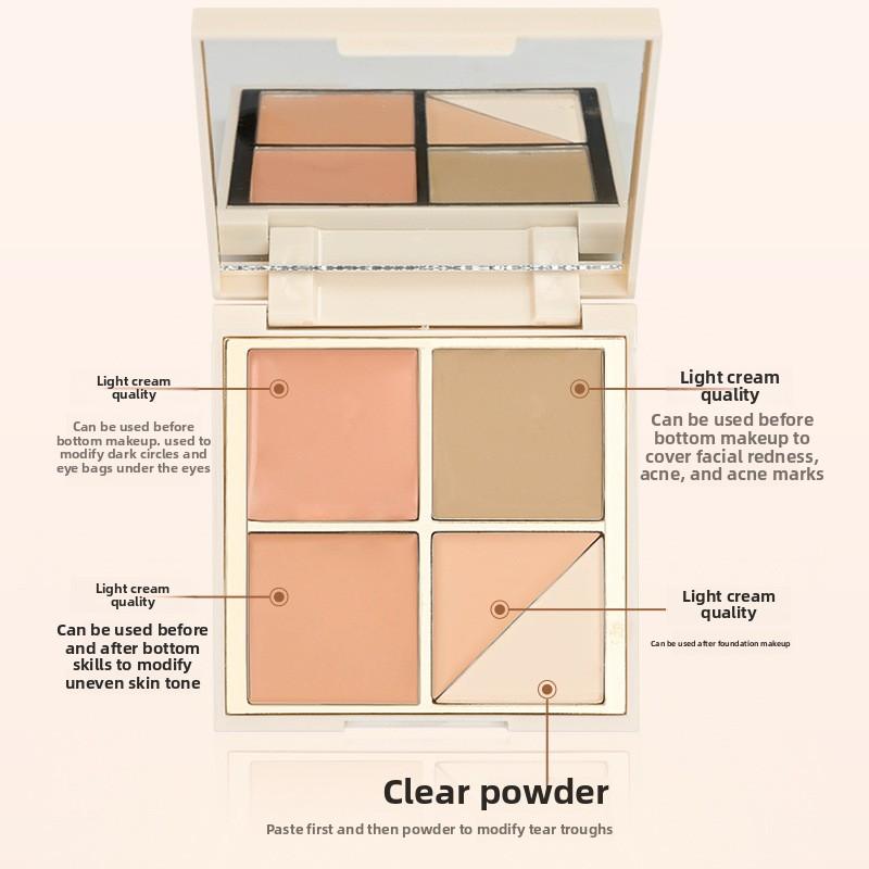 Concealer Facial Concealer Highlighter Concealer for Covering Acne Marks Tear Troughs Contouring and Concealer Tray