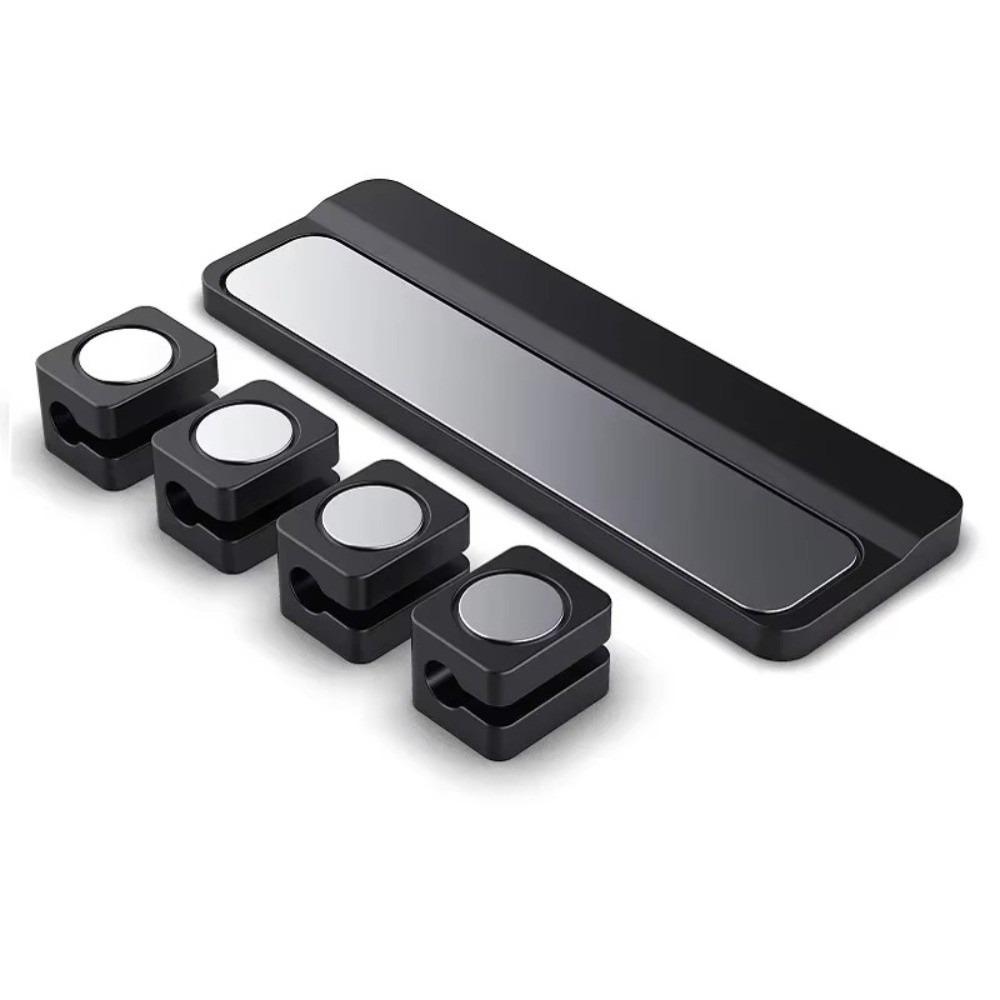 Multi-purpose Magnetic Cable Clips Self-adhesive Smooth Cable Holder Adjustable Cord Holder for Cable Management