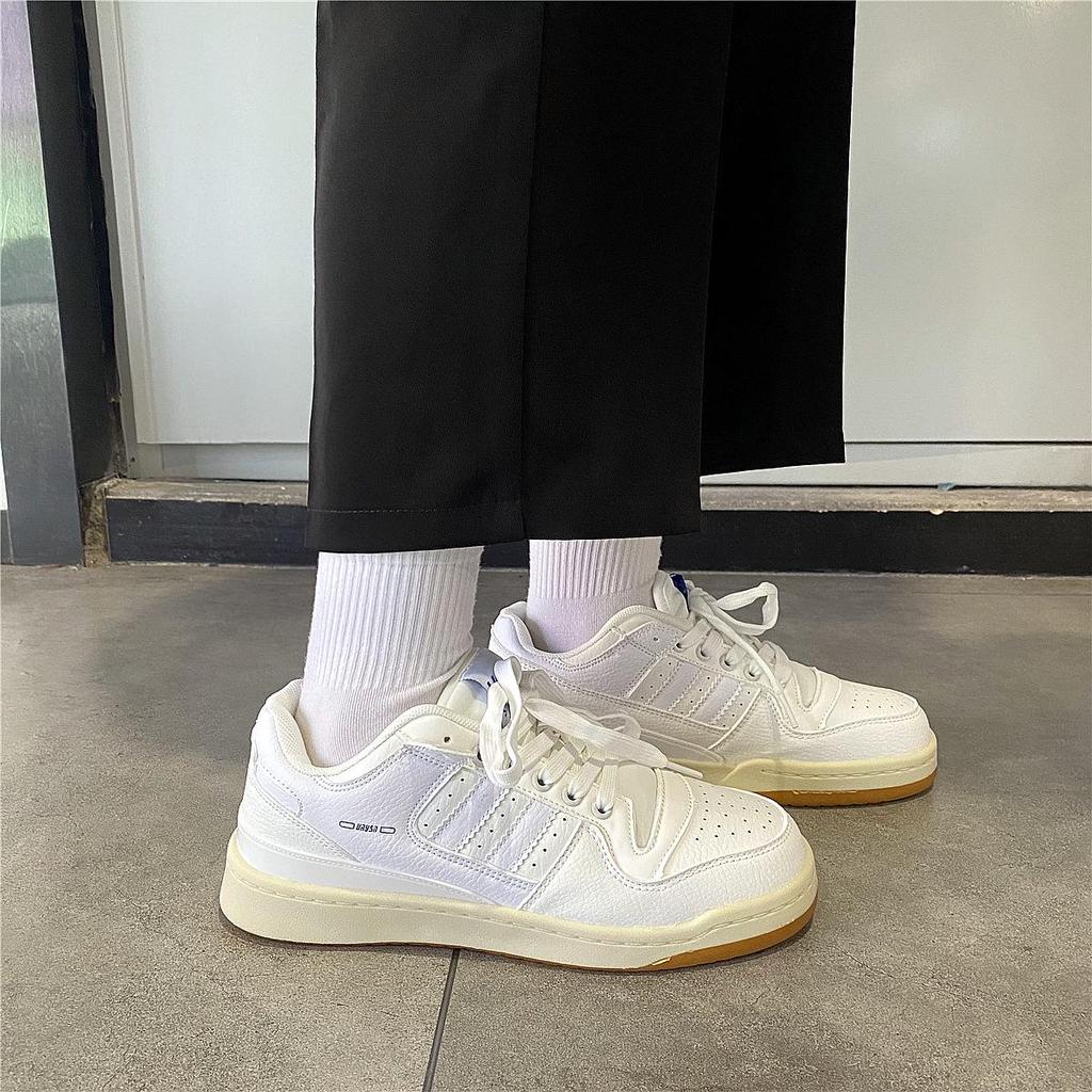 2025 Hong Kong Style Lace-Up Canvas Shoes: Versatile Casual White Sneakers for Men and Women, Super Hot Autumn Collection
