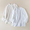 Women's Cotton Linen Retro Lace Trim Shirt, Loose Artistic Top, 2026 Style.