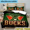 3pcs Custom Name Milwaukee Bedding Set Includes 1 Duvet Cover & 2 Pillowcases for All Seasons Dormitory Home Decor Christmas Gifts