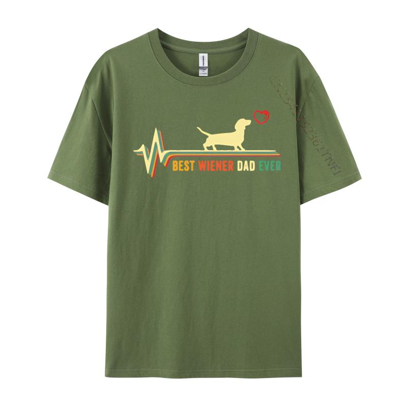 

Geek Design Tops T Shirt Cotton Mens T Shirt Best Wiener Dad Ever Retro Dachshund White Mens Designer T Shirt 4XL
