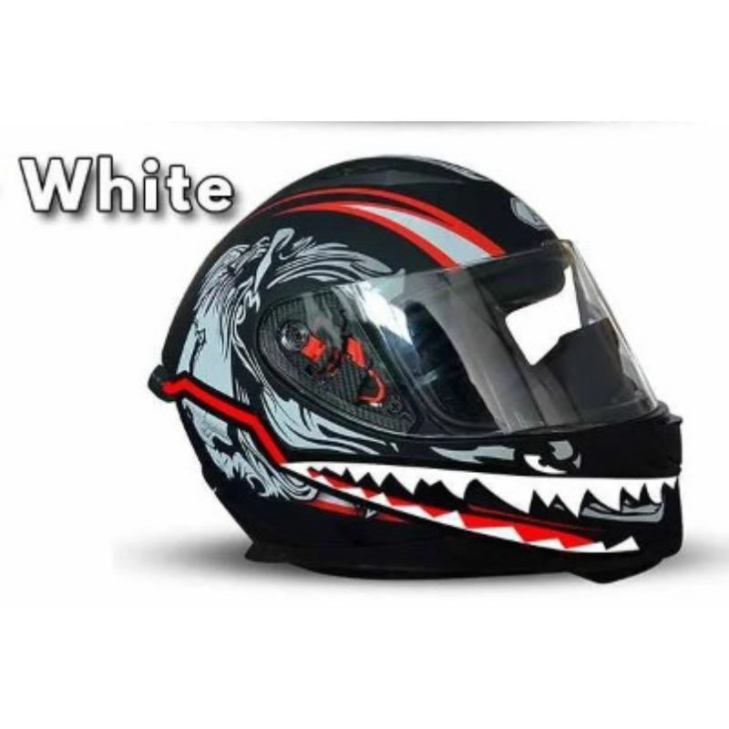 

Светодиодная полоса для мотоциклетного шлема в стиле акулы, ночной сигнал, светящаяся модифицированная наклейка белый