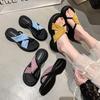 Fashion Beach Casual Slippers 2025 Summer New Fashion Women's Thick Bottom Korean Version Simple Versatile Comfortable Soft sole Sandals