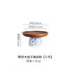 Ceramic Base Wooden Cake Tray High Footed Dessert Plate Cake Stand Display Cover Dim Sum Dish Pastry Plate Fruit Plates Bowl