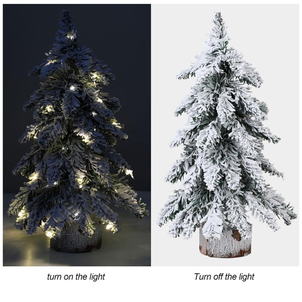With Lights Artificial Christmas Tree PVC Material Flocking Christmas Tree Holiday Decor