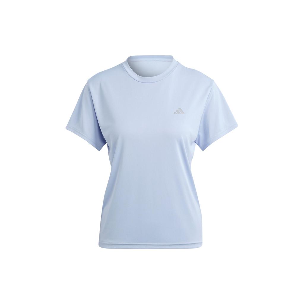 Adidas Run It Solid Logo Crew Neck Short Sleeve T-Shirt Women Tops Light-Blue HZ0108