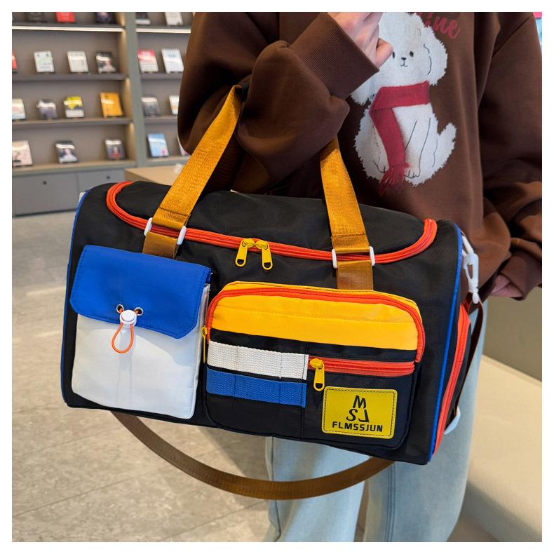 Men's and Women's Large Capacity Crossbody Handbag for Travel and Fitness with Dry/Wet Separation