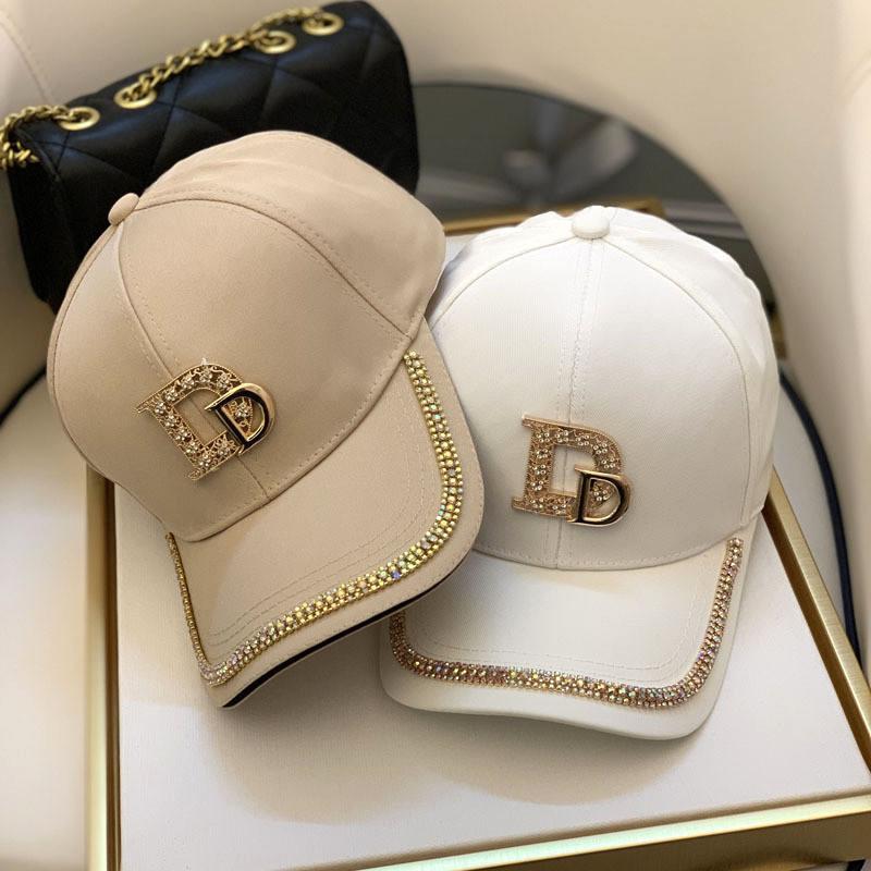 Fashionable Casual New Double D Rhinestone Duck Tongue Hat Spring And Autumn Korean Style Trendy Baseball Cap
