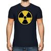 Radioaktiv Symbol Sliten Grafisk T-shirt