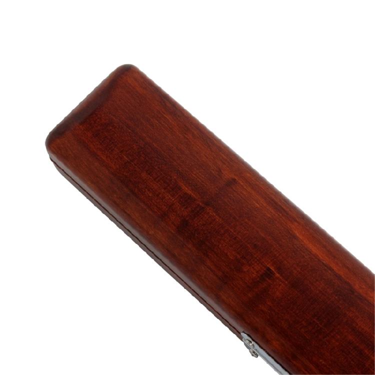 Vintage Flute Head Joint Storage Box with Soft Interior Wood Texture Perfect for Instrument Maintenance and Safekeeping