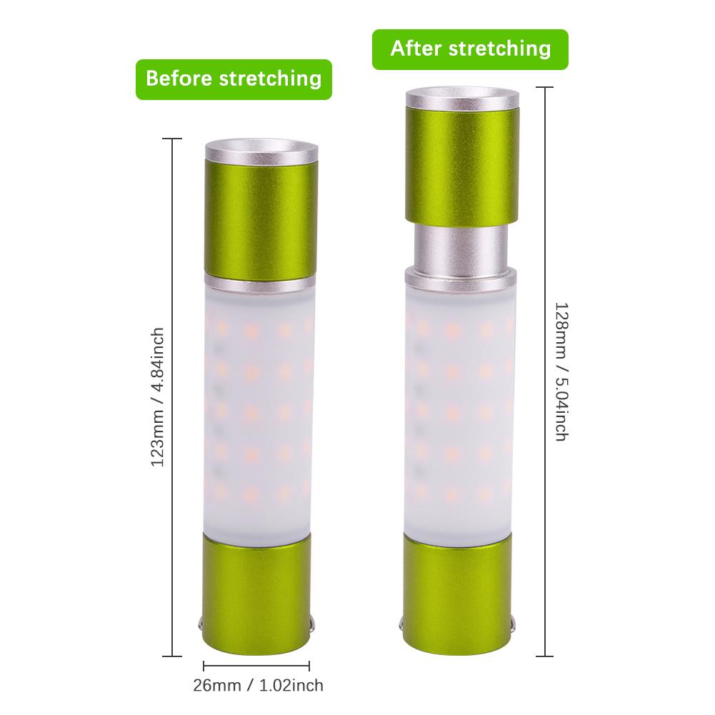 LED Telescopic Flashlight USB Rechargeable Camping Tent Light Portable Lantern Flashlight for Camping Hiking Emergency Outage