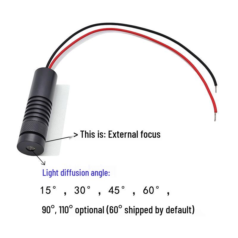 16X60mm 100mW Adjustable Focus 5V-24V Red 650nm Crosshair Laser Module for Cutting/Marking