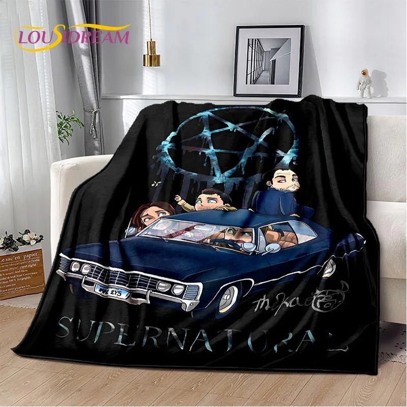 Supernatural Cartoon Soft Plush Flannel Throw Blanket for Living Room Bedroom Bed Sofa Picnic Cover Child Gift