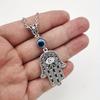 Fatima's Hand Evil Eye Cross Pendant Necklace