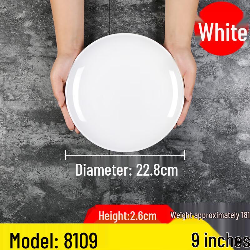 Commercial Melamine Round Shallow Serving Plate