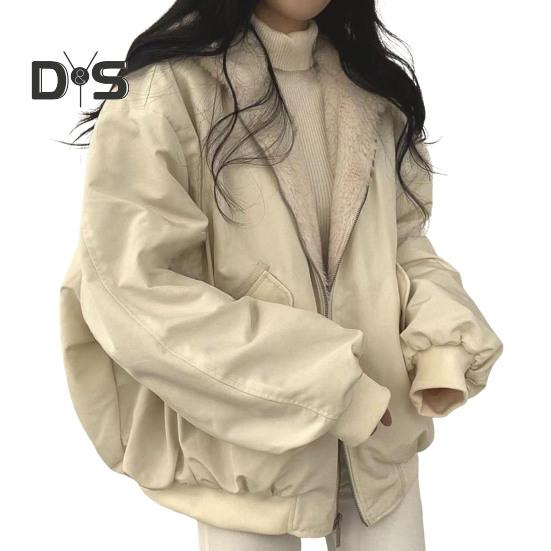 

Женское зимнее пальто с толстой флисовой подкладкой, свободный капюшон, длинные рукава, однотонный двусторонний покрой, застежка-молния, куртка для работы, свиданий и путешествий L абрикосовый