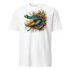 Lebhaftes Alligator-Spritzer Unisex-T-Shirt | Farbenfrohes Tier-Grafik-T-Shirt
