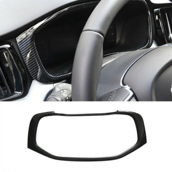 For Volvo XC60 2018 2019 2020 2021 Carbon Fiber Front Dahsboard Frame Cover Trim