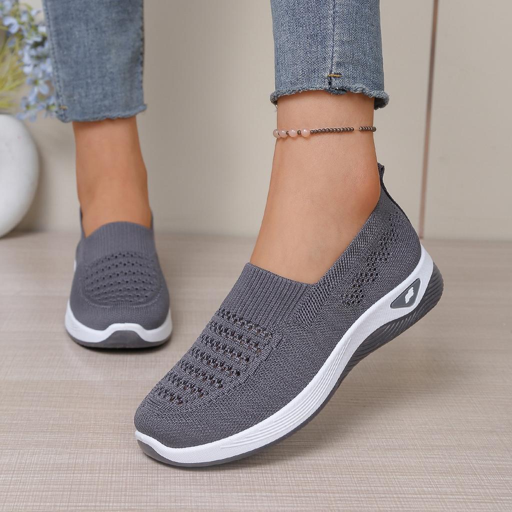 Women'S Shoes Fly Weave Women'S Soft-Soled Comfortable Work Shoes Casual Sneaker With Breathable Mesh Openings