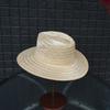 French Retro Sisal F Hemp Woven Jazz Top Hat Women'S Summer Sun Protection Sunshade Japanese Panama Wide-Brimmed Straw Hat Tide