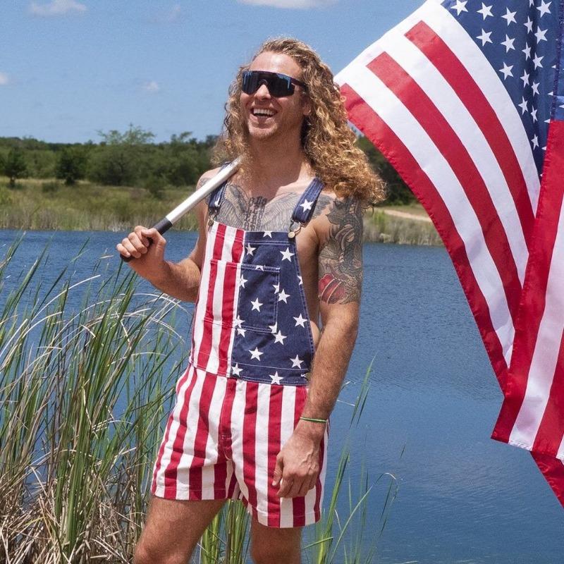 Summer wish new Independence Day flag overalls K