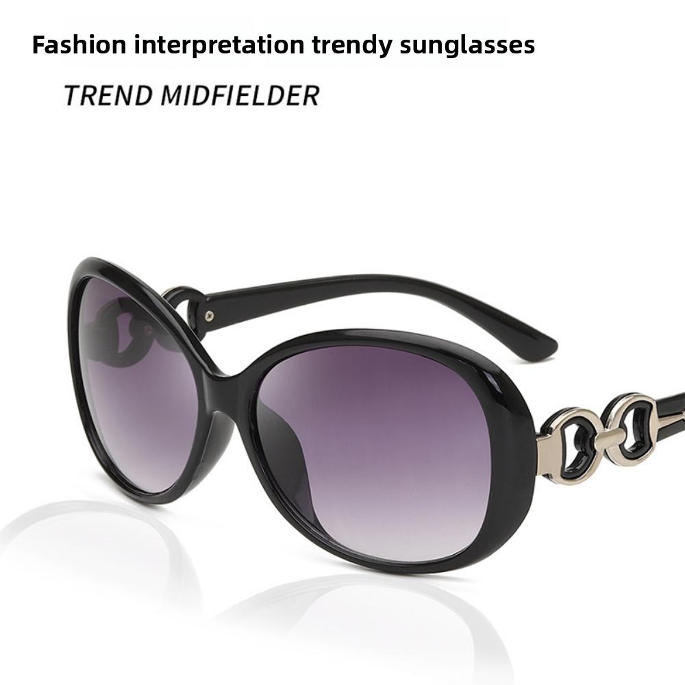 2025 new sunglasses women's UV protection trend large frame sunglasses European and American fashion driving sunglasses