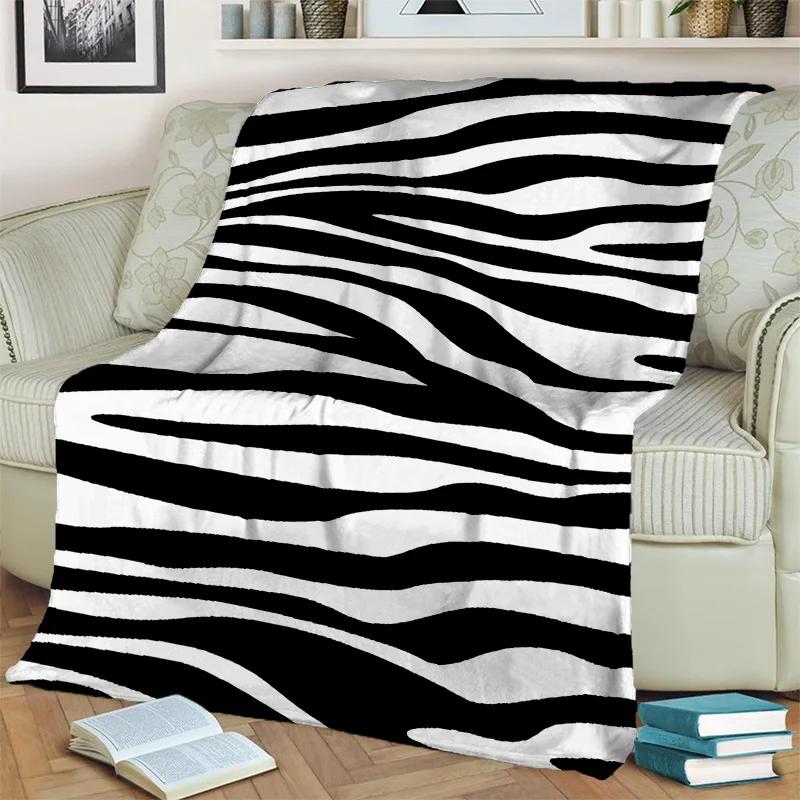 3D kolorowy wzór w paski zebry HD koc, miękki koc do rzucania dla domu sypialnia kanapa z funkcją spania piknik podróżna okładka biurowa koc dla dzieci