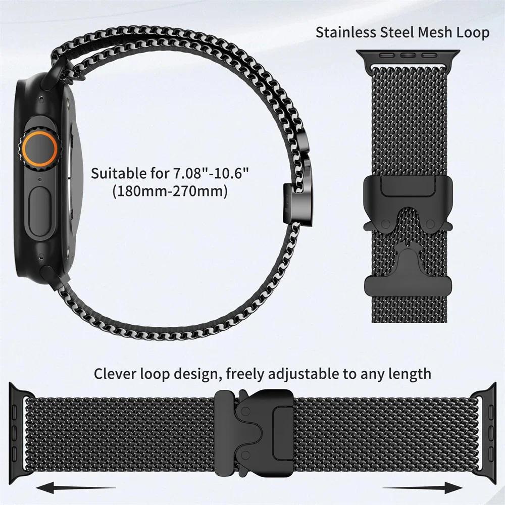 Edelstahl Mailänder Für Uhr Ultra 2 3 49mm 46mm 42mm 41mm 45mm 44mm Serie 11 10 9 8 7 6 5 4 SE3 Armbänder Zubehör