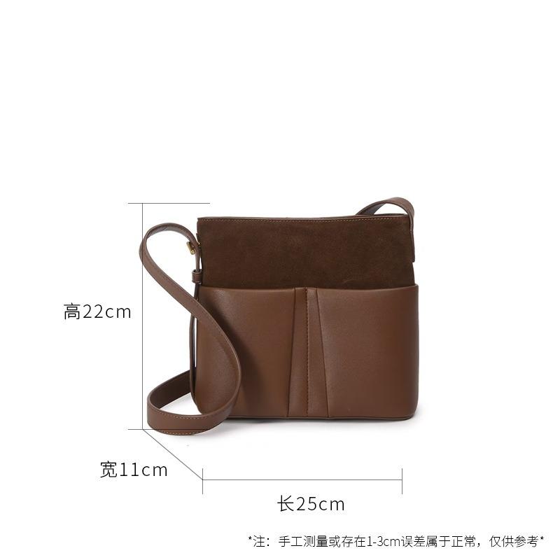 Retro Cowhide Tote Bag New Light Luxury Commuter Shoulder Bag Versatile Niche Messenger Bag