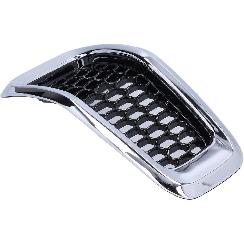Front Grille Insert, 7pcs ABS Front Grille Inserts Grill Guard Trim Accessory Fit for Cherokee 2014-2018(Chrome Frame)